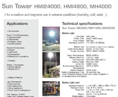 Illumination Tripod Lighting Balloon Tower 2000w 4000w Metal Halide 130cm