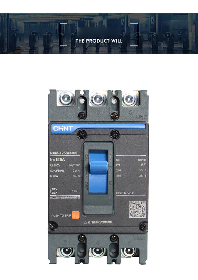 Chint NXM Molded Case Circuit Breaker 3 Pole 4 Pole NXM63 125S 250S