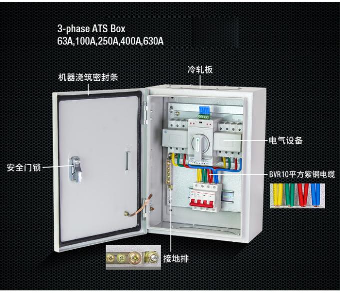 Ats Utility Box Compact Single Phase Automatic Transfer Switch ATS Box Waterproof Wall ...