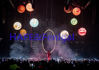 Decoration Inflatable Moon Balloon Light Colorful Ball RGB With DMX512 Control Box