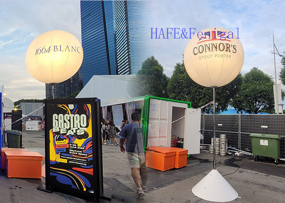 Inflatable 1m Moon Balloon Light With 800W LED Tripod Ball Event Advertising