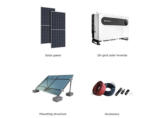 Smart Wifi On-Grid Solar Power System Full Kit Industrial 250kw 500kw Generator 60Hz