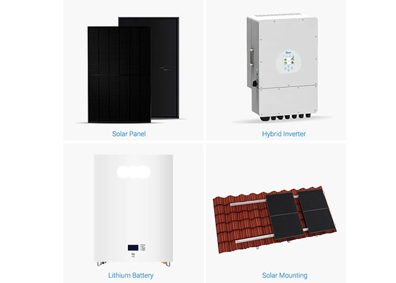 Complete Solar Energy System Hybrid Inverter 3kw 5kw 8kw 10kw Solar Home Power System