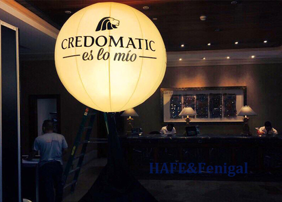 Commercial Inflatable Balloon Light 3m Custom PVC Air Ball With LED Light 800W