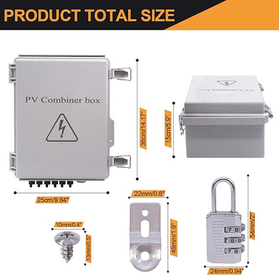 6 String Weatherproof Distribution Box For On-Grid / Off-Grid Solar Panel System