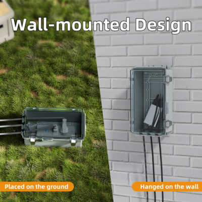 M20 Plastic Waterproof Outdoor Junction Box Enclosure With Hinged Transparent Cover