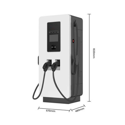 60KW OCPP DC Fast Charger Station LCD Display CCS+CHADEMO+AC CE Certified