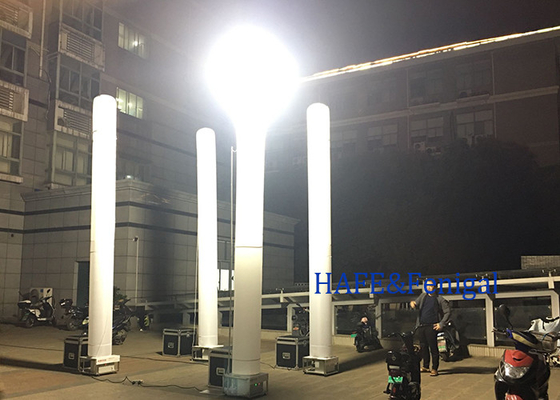 5M 1000w Simple And Rapid  Inflatable Light Tower Pillars For A Large Area Illumination