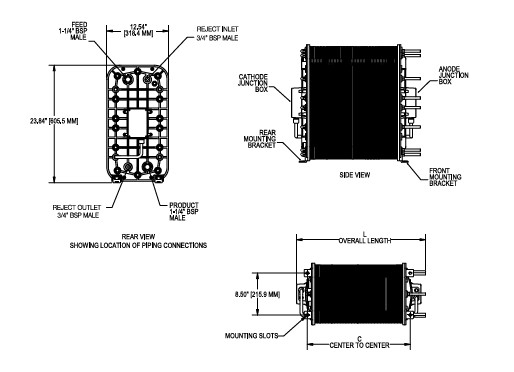 Ionpure IP LXM30Z-5 Deionized Water Environmental Management System Feed Water Conductivity 40 ΜS/cm 4-11 PH Range
