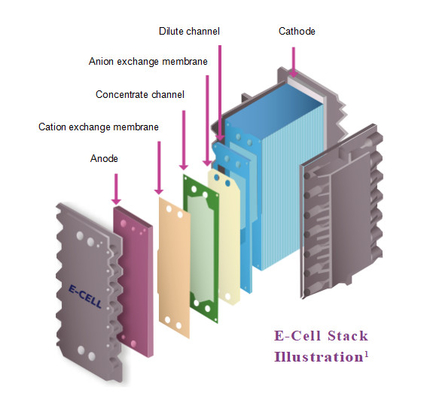 Suez EDI E-Cell Stack MK-7 High Pressure Resistivity > 16 MOhm-cm Boilers Ultrapure Water EDI System