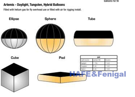 Sphere 1.8kw 4.2m/14feet Helium Led DMX CRMX Control Film Cinema Balloon Light