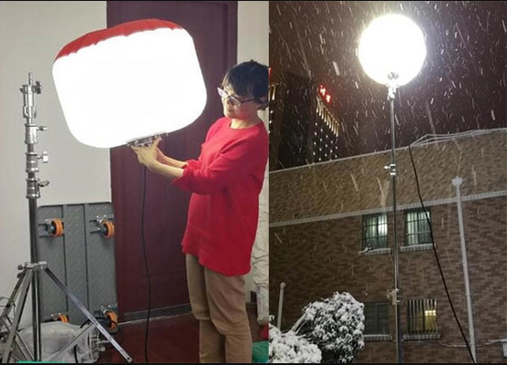 Polysilk Material SUN 480W LED Balloon Lights For Asphalt Pavement And Construction Sites
