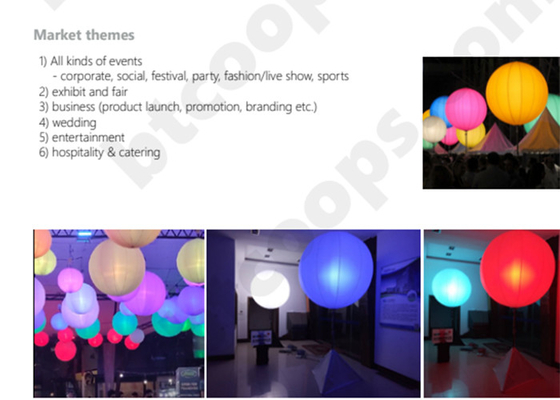 1.6m / 5.2ft LED White Or RGBW 400W Event Balloon Light Tripod Truss Or Ceiling Hanging