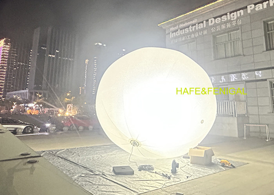 Dia.4.2m Spherical 360-Degree Halogen 2.4KW Balloon Light For Film Production