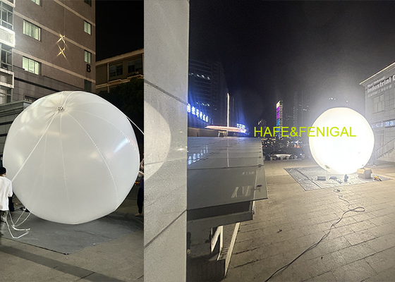 Cinematography 3.3m Diameter Sphere Hybrid Film Lighting Balloons 1.8KW With 2 Skirts CCT 2700K-6500K