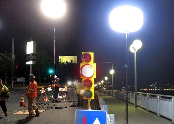 800W Dimmable LED Inflatable Light Tower Customizable for Night Rescue  Construction Safety