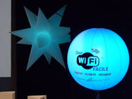 Super Bright Moon Balloon Light 200~600w Concert Launch Meeting Decor With Illumination 1.6m