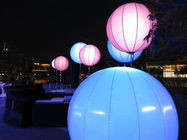 Dual Color White Led Light Up Balloons With DMX Events Decoration Use