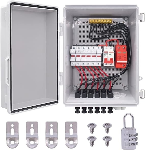 6 String Weatherproof Distribution Box For On-Grid / Off-Grid Solar Panel System