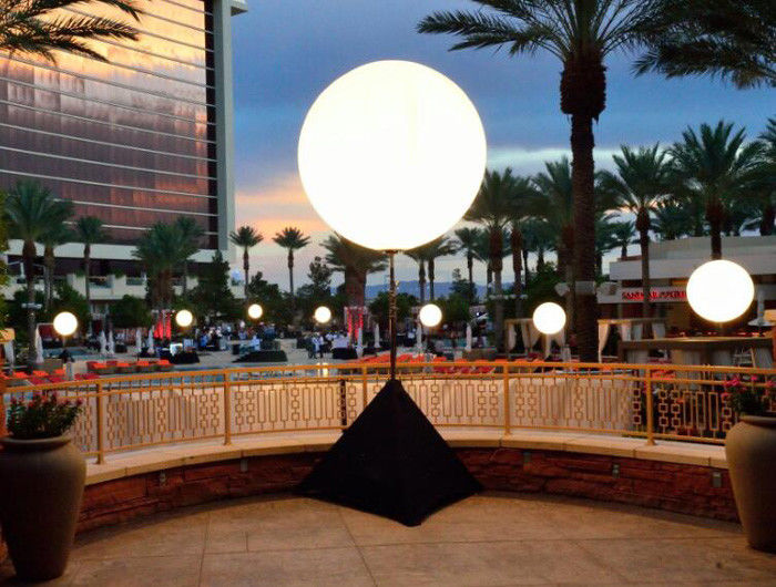 Pearl LED Moon Balloon Light 400w With Logo Printing On Tripod Stand Event Stage Decoration