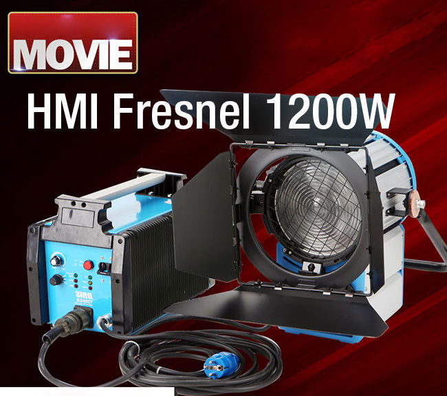5500k-5600k LED Studio Lights 1200W HMI Fresnel Daylight High Speed Flicker Free Ballast