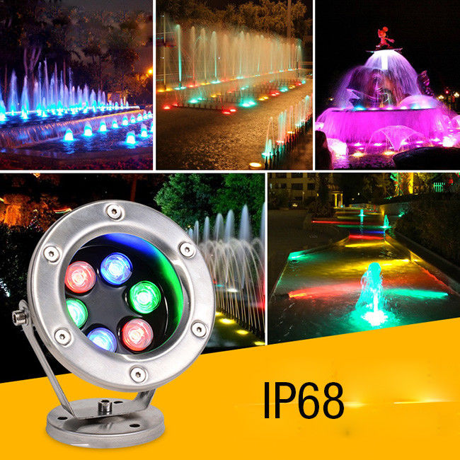 Water - Tight White RGB Landscape Lights IP68 3/6/9/12/18/24/36/48W Underwater Waterpool Fountain