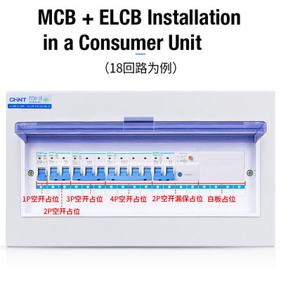 Chint NBE7, NB7 Miniature Circuit Breaker 6~63A, 80~125A, 1P,2P,3P,4P for Circuit Protection AC220, 230V, 240V Use