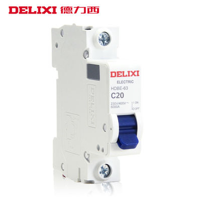 Delixi HDBE Miniature Industrial Circuit Breaker 1~63A 80~125A 1P 2P 3P 4P AC230/400V