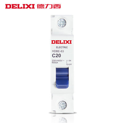 Delixi HDBE Miniature Industrial Circuit Breaker 1~63A 80~125A 1P 2P 3P 4P AC230/400V