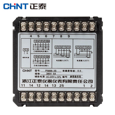 Digital 1/3 Phase Low Voltage Components 600V 50A Ammeter Voltmeter PN-666s Combination Meter