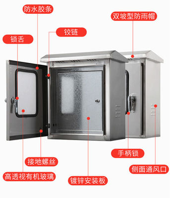 304 Stainless Steel Weatherproof Distribution Box Wall Mounted Floor Standing Metal Junction Box